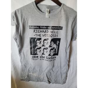 richard hell and the voidoids flyer    t shirt size Ladies   xl sport gray